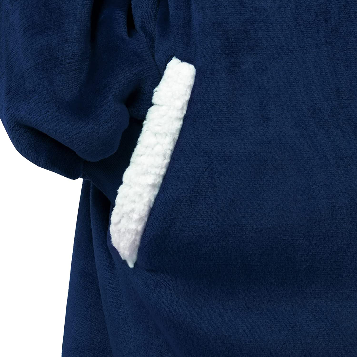 HBlife Oversized Long Wearable Blanket Hoodie for Adult, Thick Sherpa Sweatshirt with Elastic Sleeves and Giant Pockets Super Warm and Cozy Fuzzy Plush Fleece Blanket Jacket, Blue Arts & Entertainment > Party & Celebration > Gift Giving HBlife   