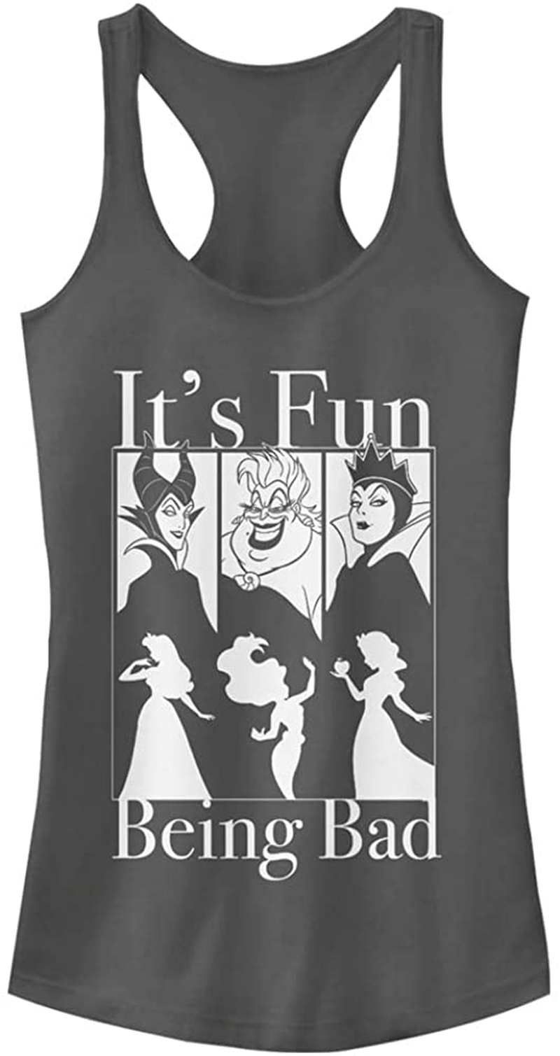 Disney Women'S It'S Fun Being Bad Ideal Racerback Graphic Tank Top Apparel & Accessories > Clothing > Activewear Kylie Max   