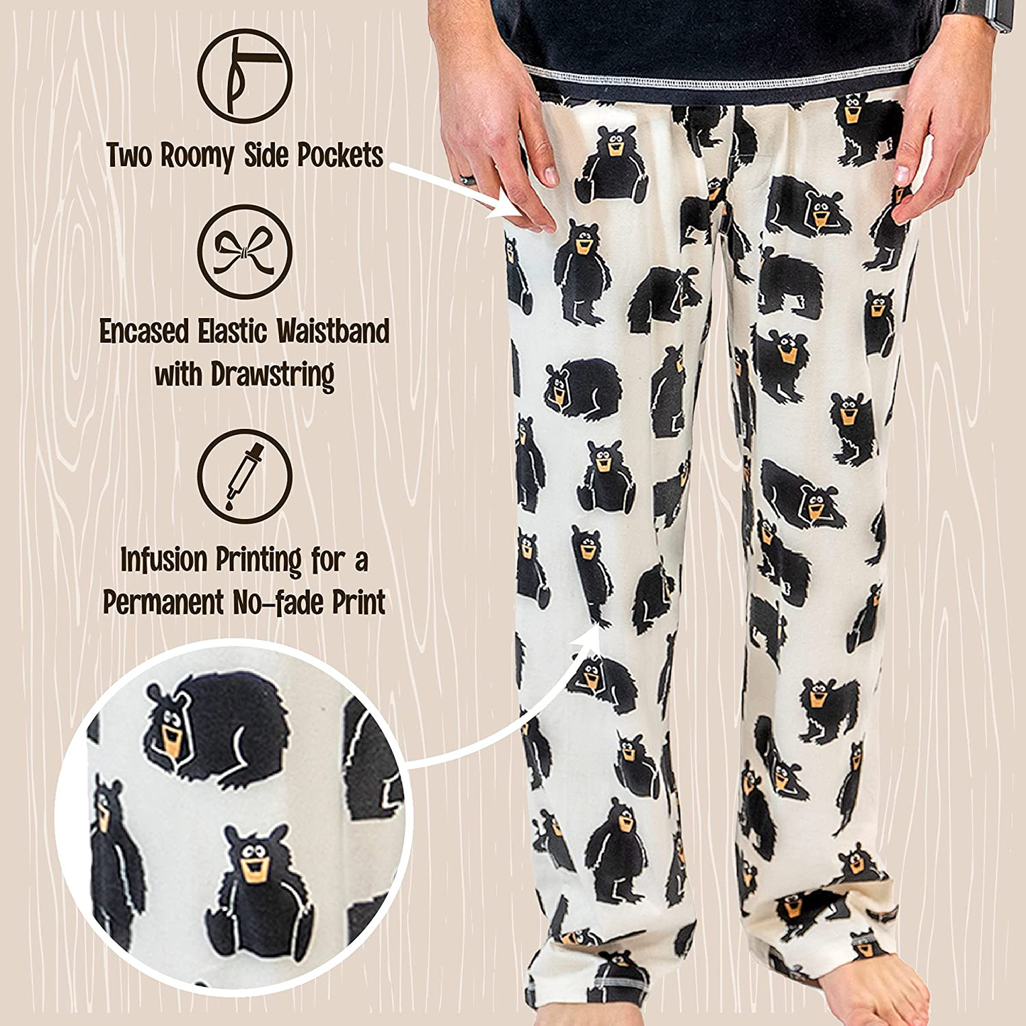 Lazy One Pajama Pants for Men, Men'S Separate Bottoms, Lounge Pants, Funny, Humorous Apparel & Accessories > Clothing > Sleepwear & Loungewear > Pajamas Kylie Max   