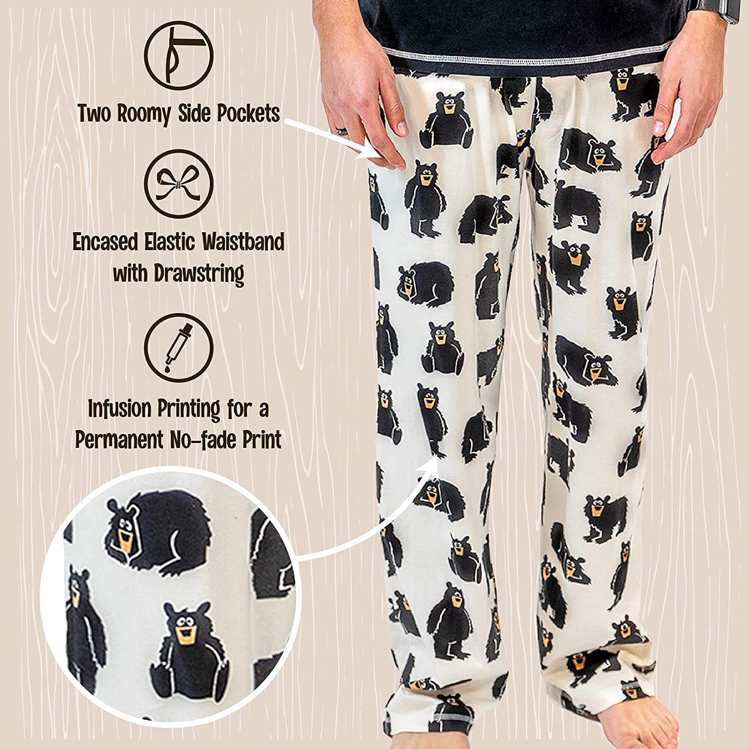 Lazy One Pajama Pants for Men, Men'S Separate Bottoms, Lounge Pants, Funny, Humorous Apparel & Accessories > Clothing > Sleepwear & Loungewear > Pajamas Kylie Max   