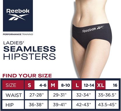 Reebok Women'S Underwear - Seamless Hipster Briefs (5 Pack) Apparel & Accessories > Clothing > Underwear & Socks > Underwear Reebok   