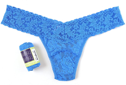 hanky panky, Signature Lace Low Rise Thong, One Size (2-12) Apparel & Accessories > Clothing > Underwear & Socks > Underwear hanky panky Laguna Blue One Size 