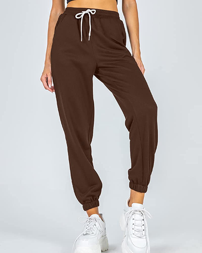 Ezymall Womens Sweatpants Comfy High Waisted Workout Athletic Lounge Joggers Pants with Pockets Apparel & Accessories > Clothing > Activewear Kylie Max   