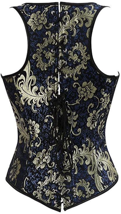Frawirshau Women'S Gothic Steampunk Corset Bustier Waist Cincher Underbust Corset Vest Tank Top Apparel & Accessories > Clothing > Underwear & Socks > Lingerie frawirshau   