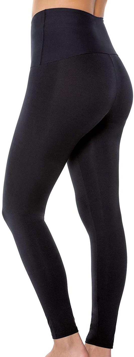 Leonisa Activelife Power Move Moderate Compression Mid-Rise Shapewear Leggings Activewear Athletic Pants for Women Apparel & Accessories > Clothing > Underwear & Socks > Shapewear Leonisa Black Large 