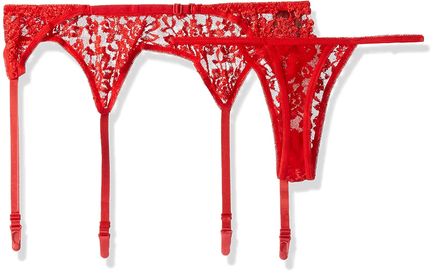 Leg Avenue Women'S Lace Garter Belt and Thong Set Apparel & Accessories > Clothing > Underwear & Socks > Lingerie Leg Avenue   