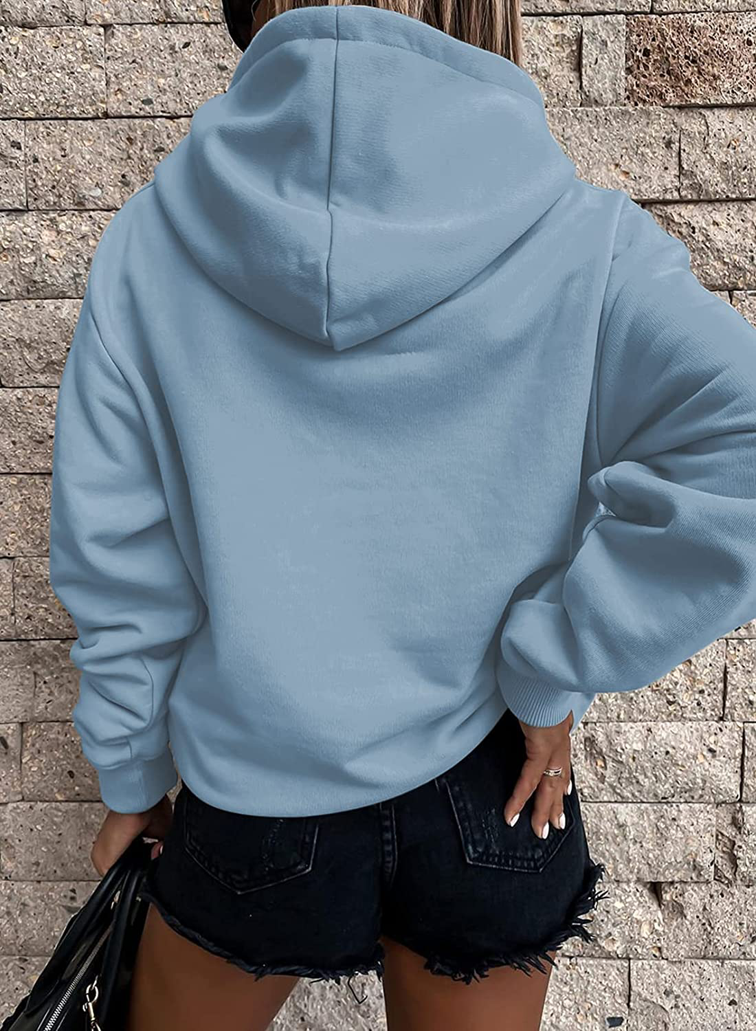 SHEWIN Women'S Casual Hoodies Long Sleeve Solid Lightweight Pullover Tops Loose Sweatshirt with Pocket Apparel & Accessories > Clothing > Activewear Kylie Max   