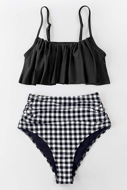 CUPSHE Women'S High Waisted Falbala Bikini Set  Kylie Max   