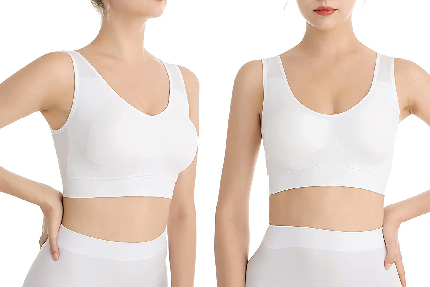 Lemef 3-Pack Seamless Sports Bra Wirefree Yoga Bra with Removable Pads for Women Apparel & Accessories > Clothing > Underwear & Socks > Bras Kylie Max   