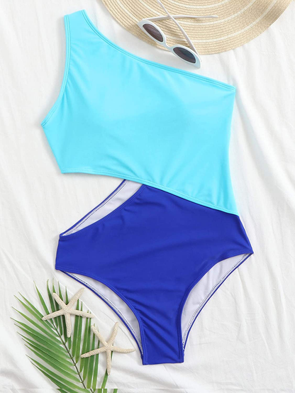 Sweatyrocks Women'S Bathing Suits One Shoulder Cutout One Piece Swimsuit Swimwear Monokini Apparel & Accessories > Clothing > Swimwear Kylie Max   