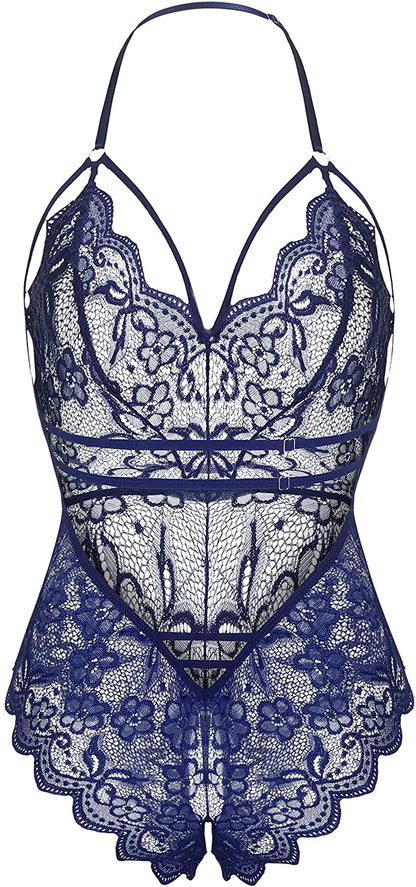 LOLLO VITA Women Lingerie Lace Bodysuit One Piece Babydoll Teddy Chemise Sleepwear Apparel & Accessories > Clothing > Underwear & Socks > Lingerie LOLLO VITA   