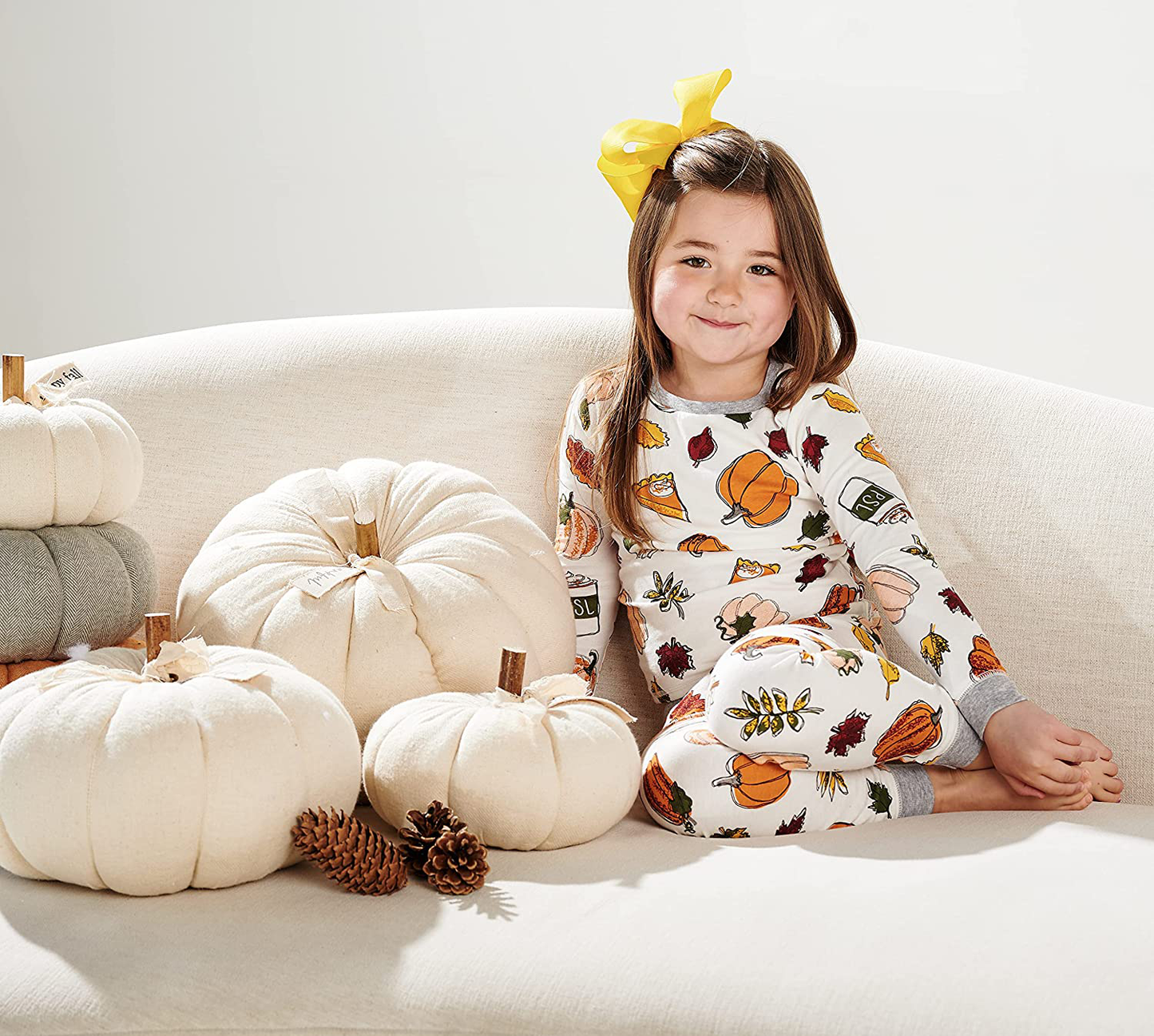 Mud Pie Kids Children'S Unisex Pumpkin Spice Pajama Set, Multi Apparel & Accessories > Clothing > Sleepwear & Loungewear > Pajamas Kylie Max   