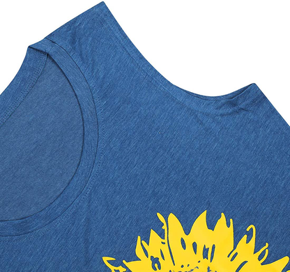 JINTING Summer Sunflower Graphic Tank Tops for Women Graphic Tank Tops Sleeveless Graphic Tee Shirts Letter Print Tank Top Apparel & Accessories > Clothing > Activewear Kylie Max   