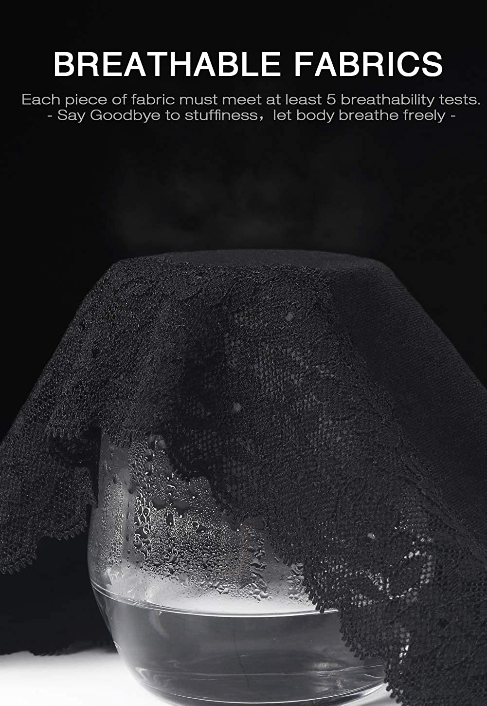 Cotton Panties for Women Bikini Underwear Hipster Underpants Lace Briefs Pack Apparel & Accessories > Clothing > Underwear & Socks > Underwear Wealurre   