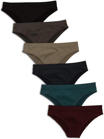 Kalon 6-Pack Women'S Cheekini Bikini Soft Stretch Panties Apparel & Accessories > Clothing > Underwear & Socks > Underwear Kalon Winter XX-Large 