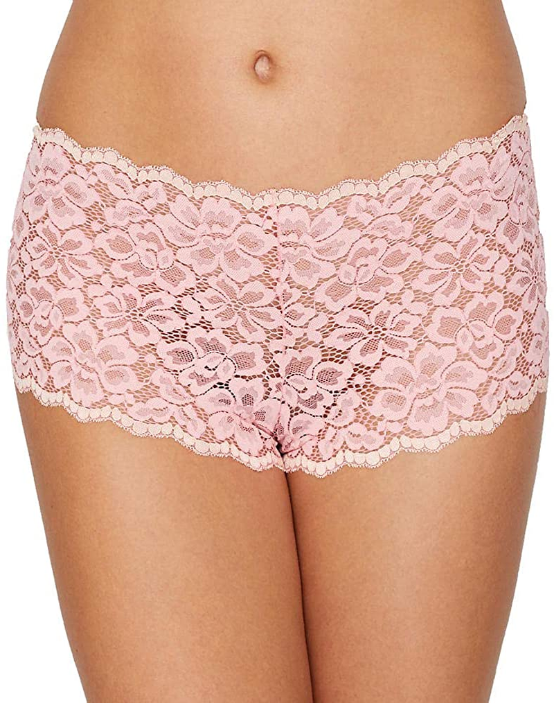Maidenform Women'S Casual Comfort Cheeky Boyshort Apparel & Accessories > Clothing > Underwear & Socks > Underwear Maidenform Rose Bloom Pink/Shell Pink 8 
