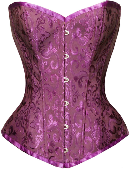 Bslingerie Womens Waist Cincher Bustier Boned Corset Apparel & Accessories > Clothing > Underwear & Socks > Lingerie Bslingerie Purple Large 