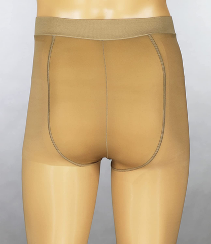 Glossy Mens Pantyhose with Fly Pouch Apparel & Accessories > Clothing > Underwear & Socks > Shapewear Generic   
