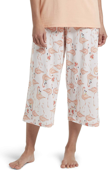 HUE Womens Printed Knit Capri Pajama Sleep Pant Apparel & Accessories > Clothing > Sleepwear & Loungewear > Pajamas Kylie Max   