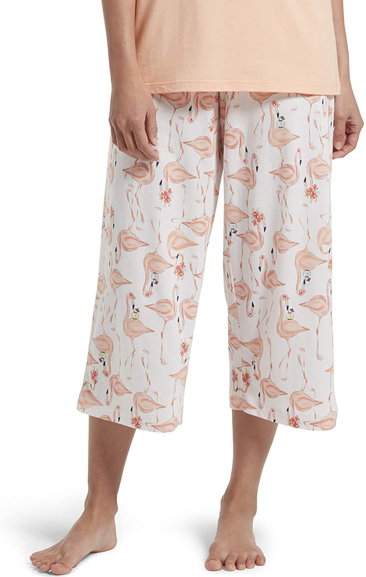 HUE Womens Printed Knit Capri Pajama Sleep Pant Apparel & Accessories > Clothing > Sleepwear & Loungewear > Pajamas Kylie Max   