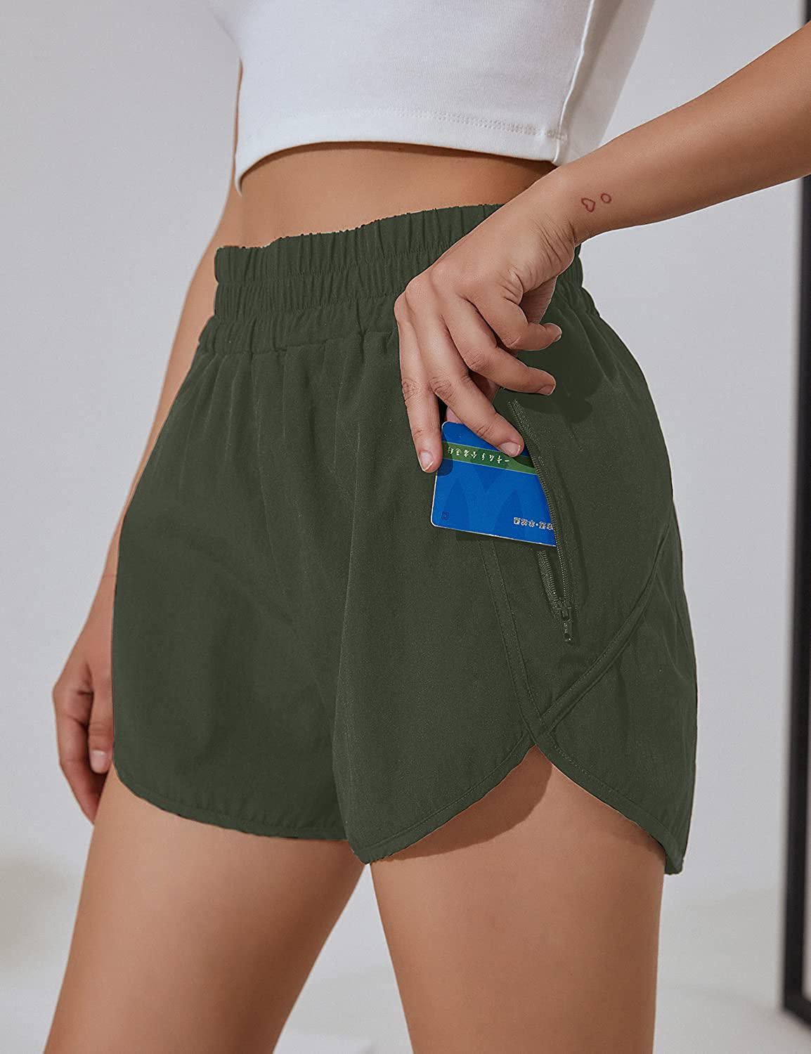 BMJL Women'S Running Shorts Elastic High Waisted Shorts Pocket Sporty Workout Shorts Quick Dry Athletic Shorts Pants Apparel & Accessories > Clothing > Shorts Kylie Max   