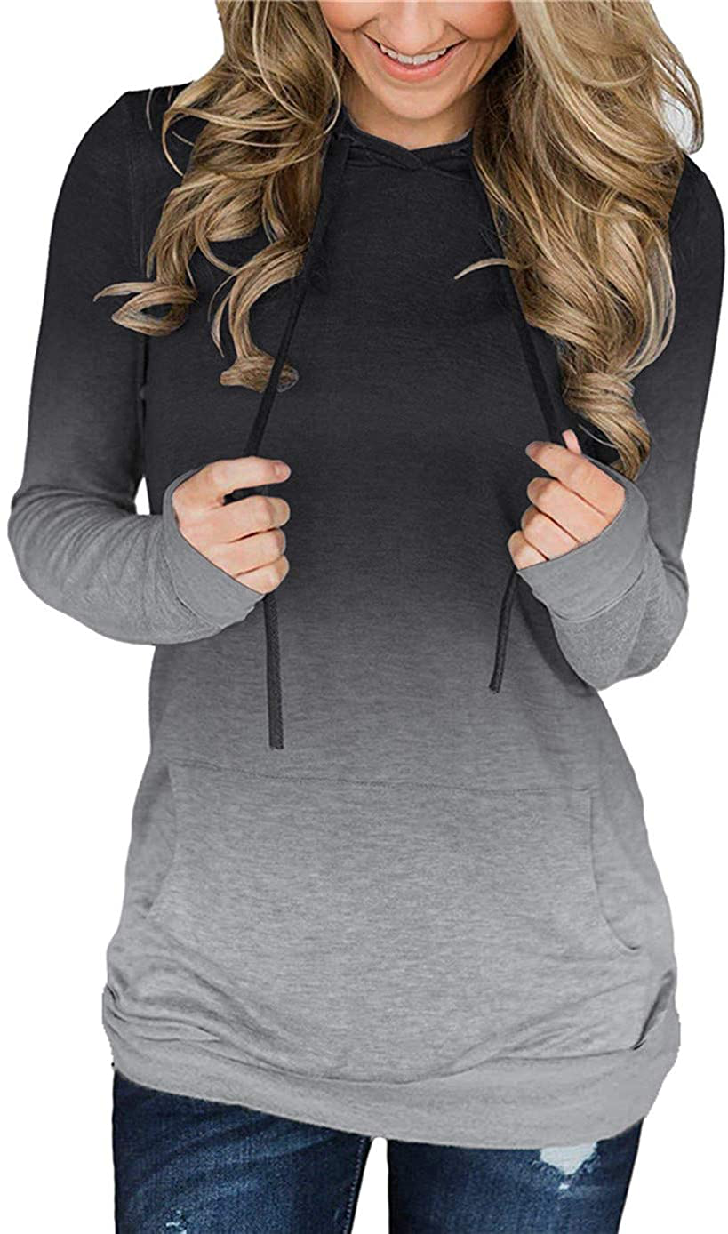 Onlypuff Womens Hoodie Sweatshirts Casual Tunic Tops Long Sleeve Hoody with Kangaroo Pockets Apparel & Accessories > Clothing > Activewear Kylie Max   