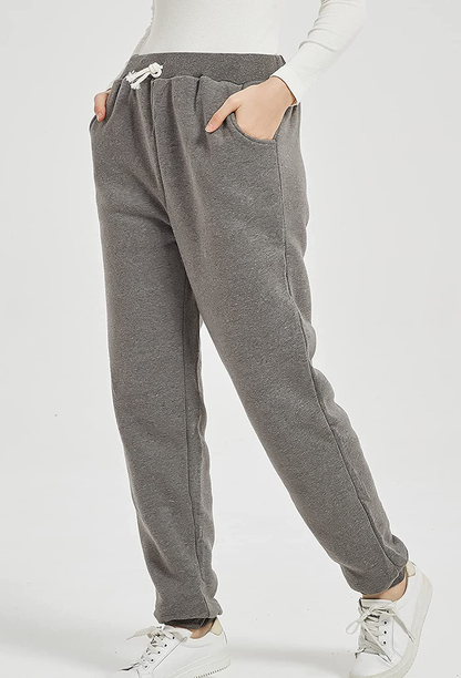 Flygo Women'S Winter Warm Fleece Joggers Pants Sherpa Lined Athletic Active Sweatpants Apparel & Accessories > Clothing > Activewear Kylie Max   