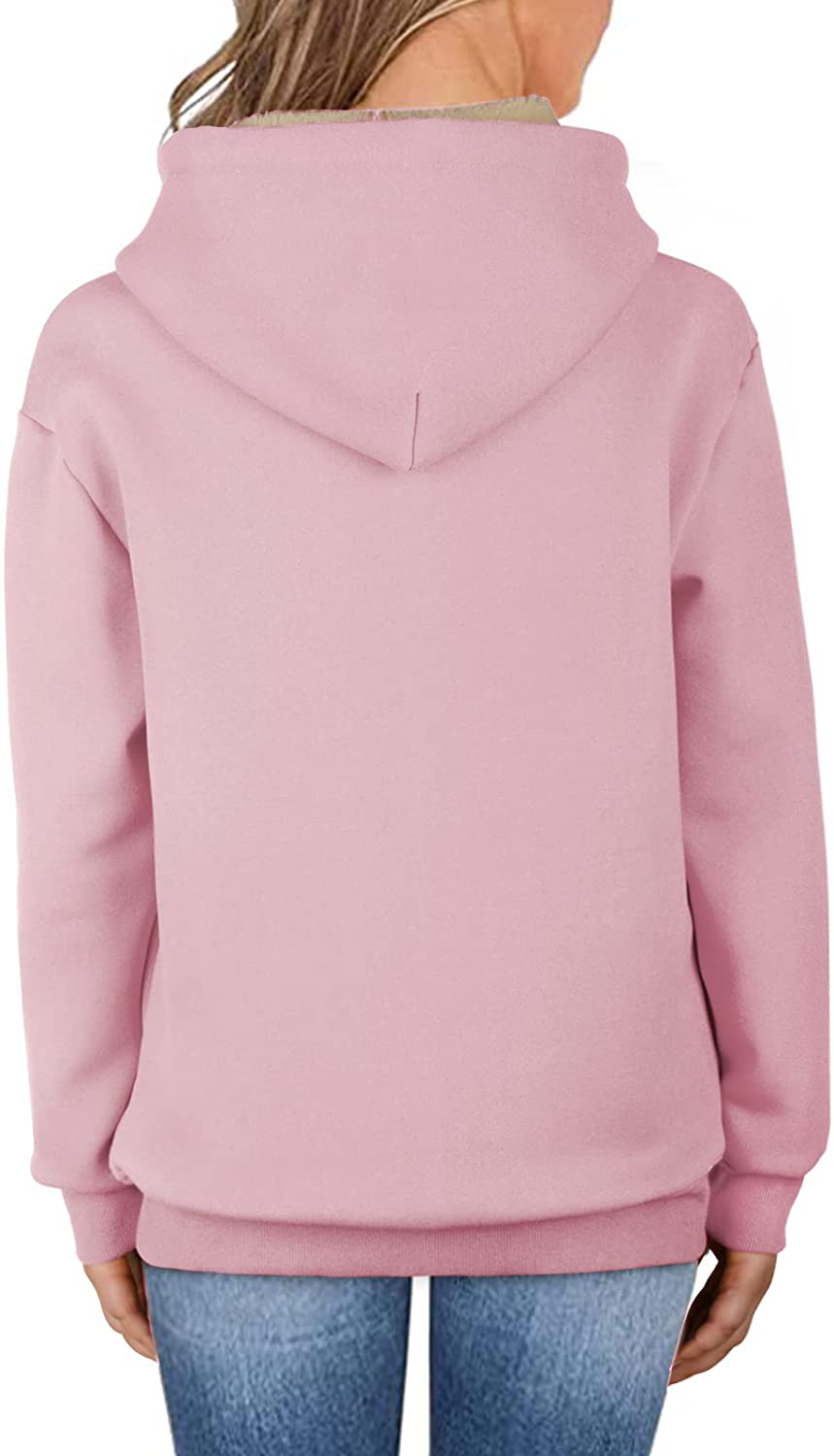Theast Womens Winter Casual Warm Fleece Sherpa Lined Pullover Hooded Sweatshirt, Hoodies Sweatshirt for Women Apparel & Accessories > Clothing > Activewear Kylie Max   