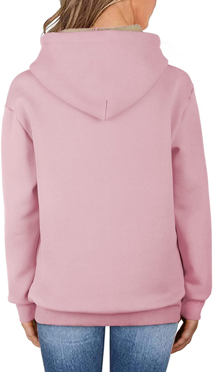 Theast Womens Winter Casual Warm Fleece Sherpa Lined Pullover Hooded Sweatshirt, Hoodies Sweatshirt for Women Apparel & Accessories > Clothing > Activewear Kylie Max   