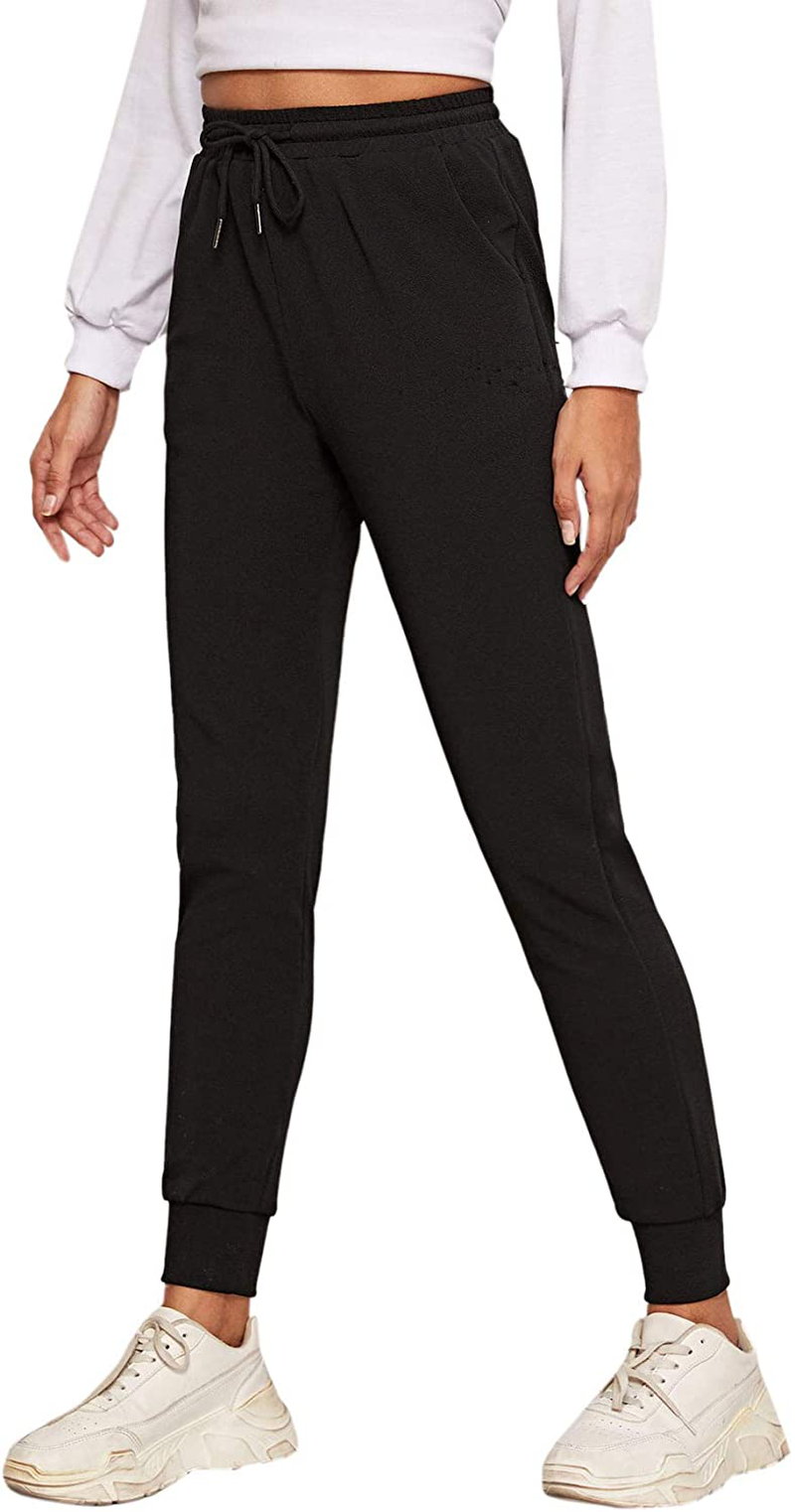 Sweatyrocks Women'S Drawstring Waist Striped Side Jogger Sweatpants with Pocket Apparel & Accessories > Clothing > Activewear Kylie Max   