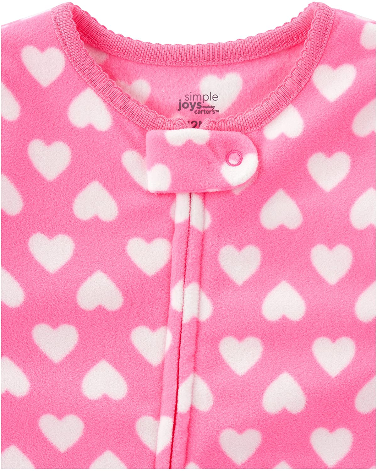 Simple Joys by Carter'S Toddler and Baby Girls' Loose Fit Fleece Footed Pajamas, Pack of 3 Apparel & Accessories > Clothing > Underwear & Socks > Lingerie Simple Joys by Carter's   