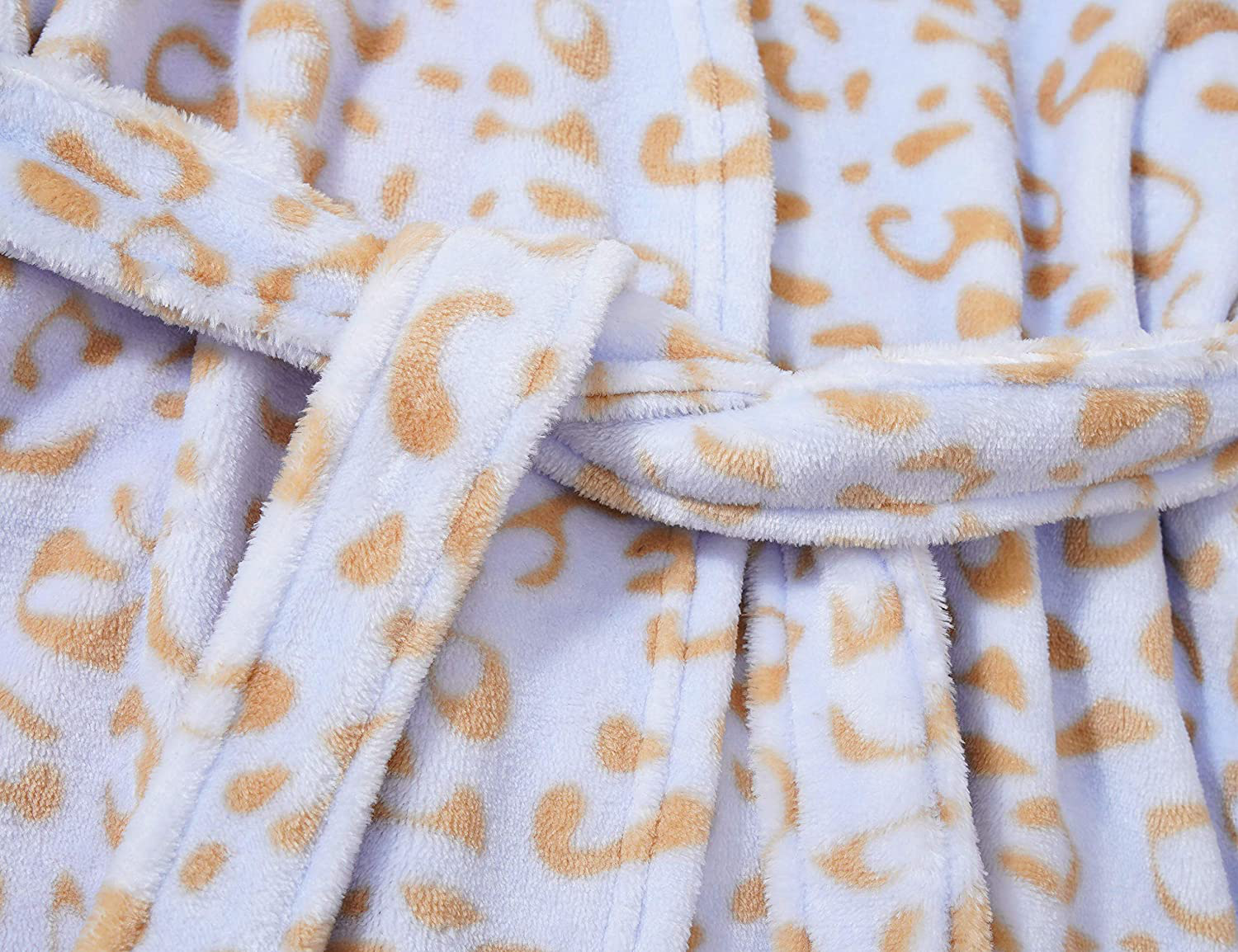 Leopard Cat Robe for Girls Fleece Toddler Kids Teen Hooded Bathrobe Size 4T - 18 Apparel & Accessories > Clothing > Sleepwear & Loungewear > Robes Kylie Max   