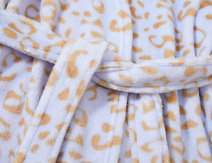 Leopard Cat Robe for Girls Fleece Toddler Kids Teen Hooded Bathrobe Size 4T - 18 Apparel & Accessories > Clothing > Sleepwear & Loungewear > Robes Kylie Max   