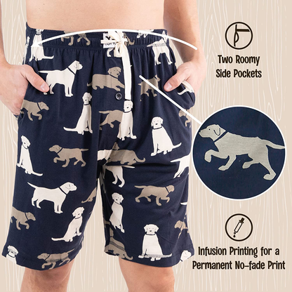 Lazy One Pajama Shorts for Men, Men'S Separate Bottoms, Cotton Loungewear Apparel & Accessories > Clothing > Sleepwear & Loungewear > Pajamas Kylie Max   
