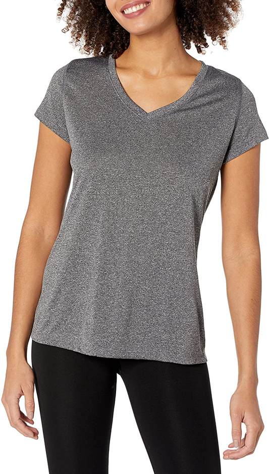 Hanes Sport Women'S Heathered Performance V-Neck Tee Apparel & Accessories > Clothing > Activewear Kylie Max   