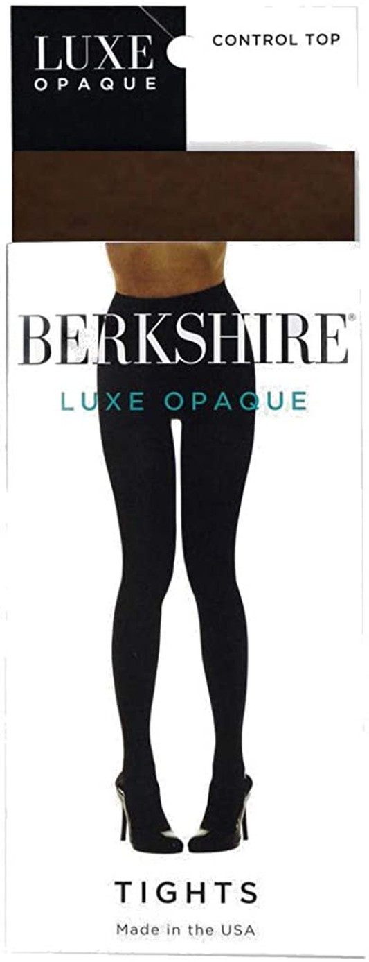 Berkshire Women'S Luxe Opaque Control Top Tights Apparel & Accessories > Clothing > Underwear & Socks > Shapewear Berkshire Chocolate Medium 