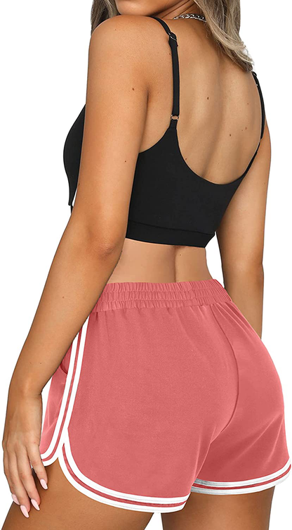 OFEEFAN Womens Athletic Shorts with Pockets Workout Running Summer Lounge Dolphin Shorts Apparel & Accessories > Clothing > Shorts Kylie Max   