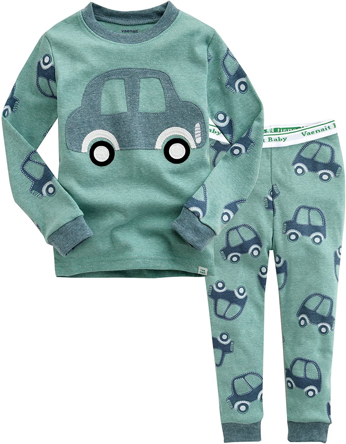 VAENAIT BABY Toddler Kids Boys Girls 100% Cotton Jaws Truck Dino Snug Fit Sleepwear Pajama Pjs Set Apparel & Accessories > Clothing > Sleepwear & Loungewear > Pajamas Kylie Max   