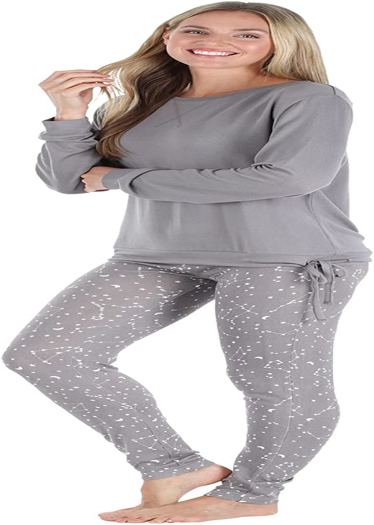 Olivia Rae Women'S Long Sleeve Top and Pajama Pant Set Apparel & Accessories > Clothing > Sleepwear & Loungewear > Pajamas Kylie Max   