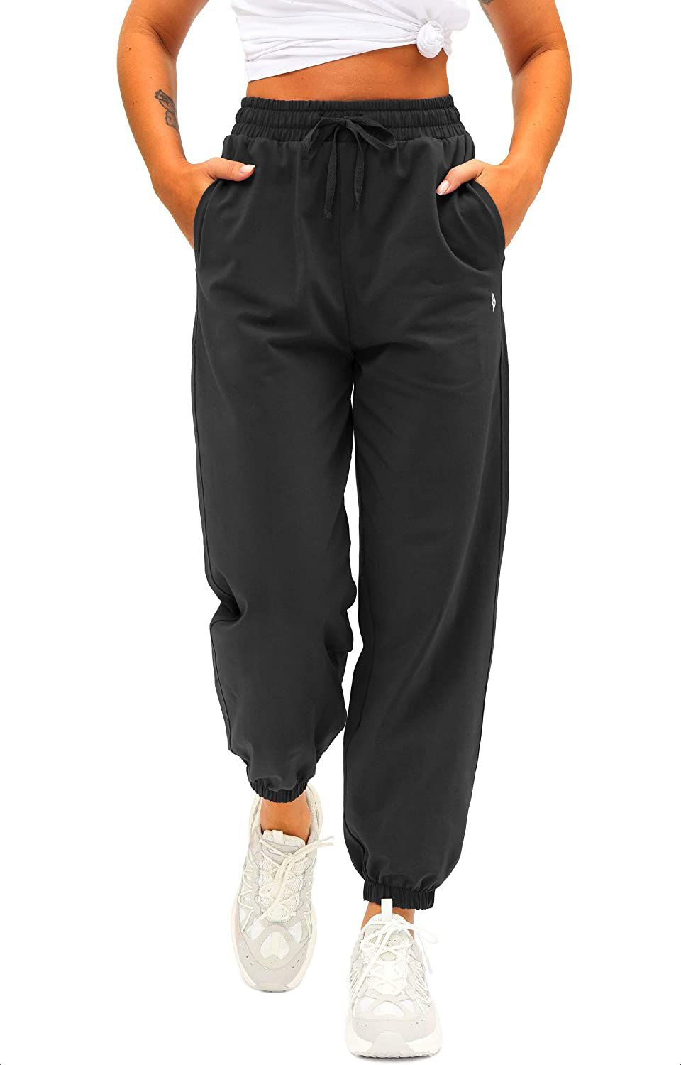 Women'S Cotton Sweatpants High Waisted Pants with Pockets Athletic Fit Joggers for Women Lounge,Jogging Apparel & Accessories > Clothing > Activewear Kylie Max   