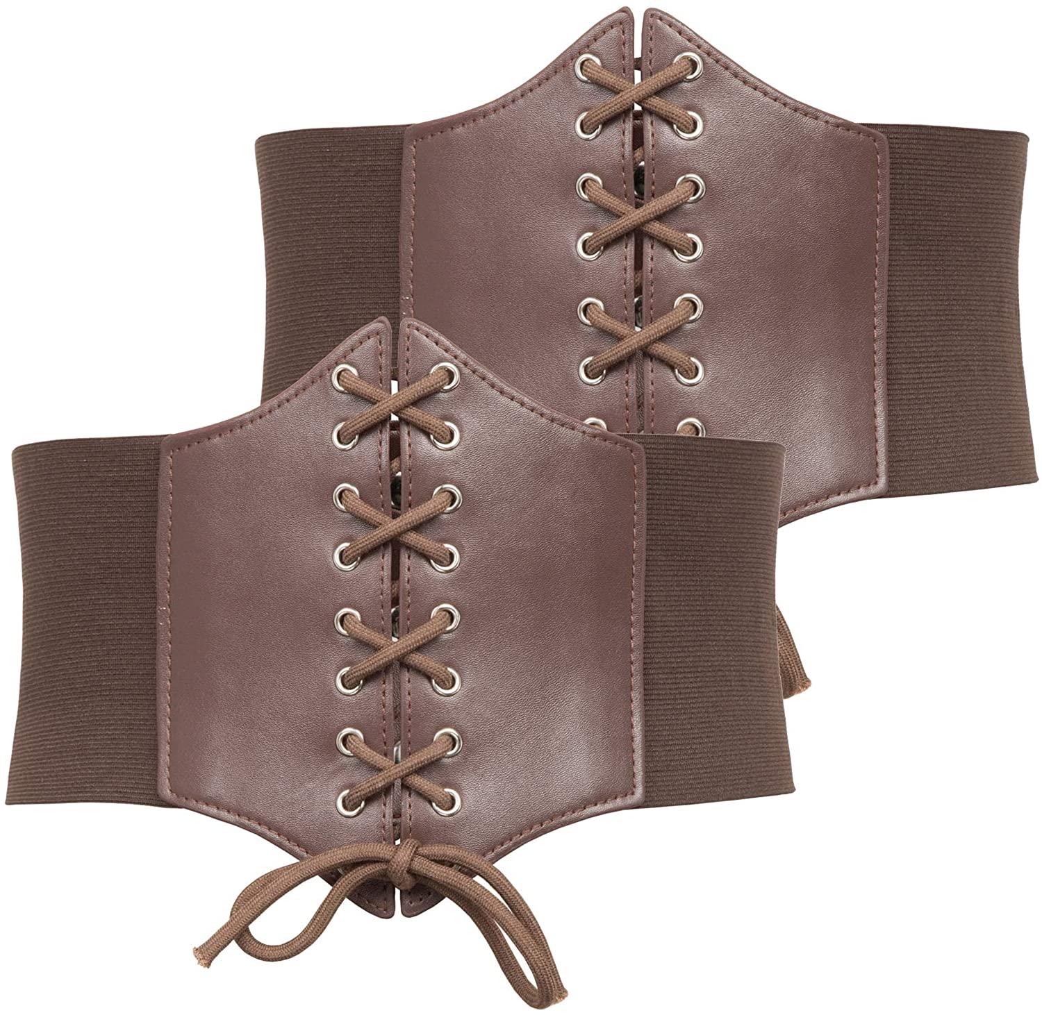 GRACE KARIN Lace-Up Cinch Belt Tied Corset Elastic Waist Belt Apparel & Accessories > Clothing Accessories > Belts GRACE KARIN Coffee + Coffee Medium 