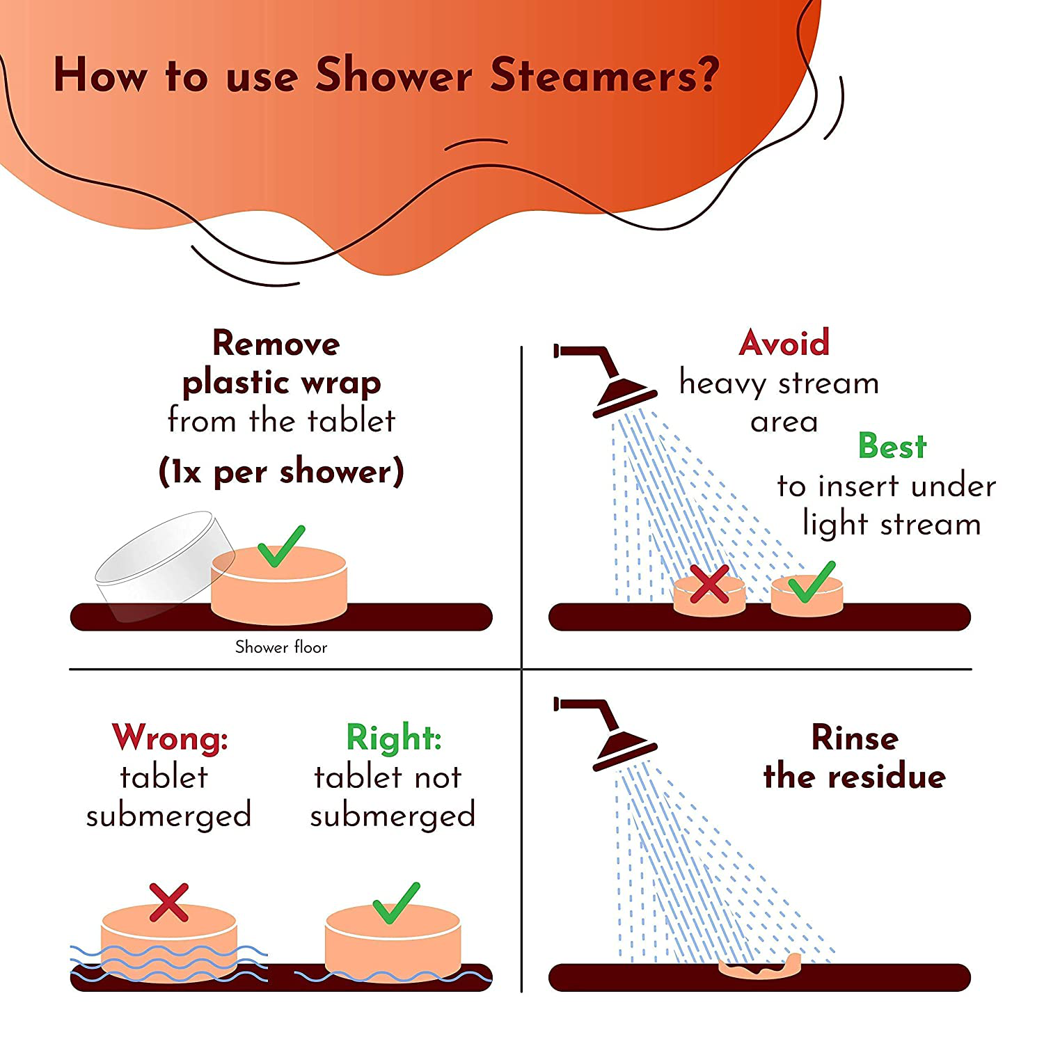 Cleverfy Shower Steamers Aromatherapy - Variety Pack of 6 Shower Bombs. Red Set: Peppermint, Lavender, Pomegranate & Rose, Vanilla & Sweet Orange, Menthol & Eucalyptus, Lemongrass & Coconut Arts & Entertainment > Party & Celebration > Gift Giving CLEVERFY   