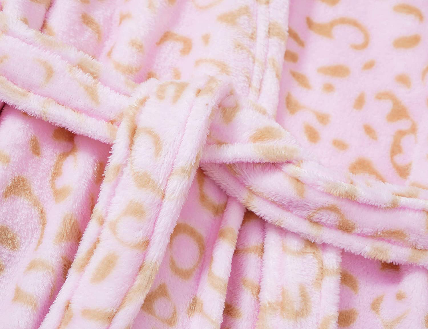 Leopard Cat Robe for Girls Fleece Toddler Kids Teen Hooded Bathrobe Size 4T - 18 Apparel & Accessories > Clothing > Sleepwear & Loungewear > Robes Kylie Max   