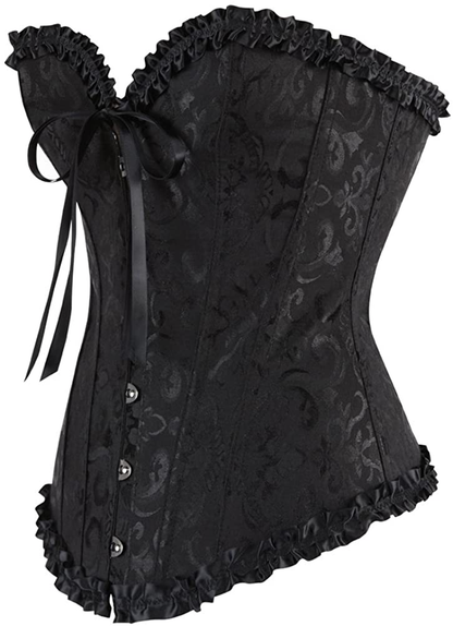 Women Lace up Back Sexy Floral Corset for Women Lingerie Bustier Top plus Size Apparel & Accessories > Clothing > Underwear & Socks > Lingerie Zhitunemi   