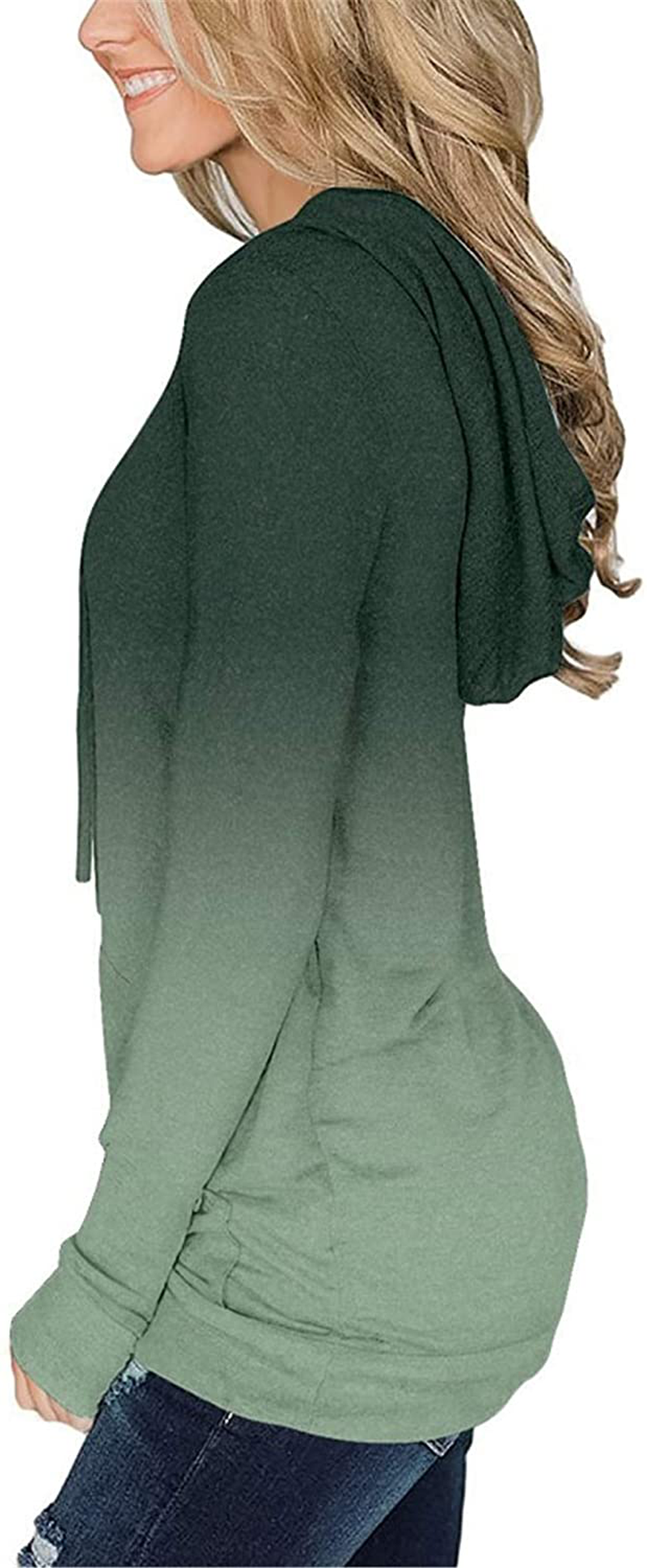 Onlypuff Womens Hoodie Sweatshirts Casual Tunic Tops Long Sleeve Hoody with Kangaroo Pockets Apparel & Accessories > Clothing > Activewear Kylie Max   
