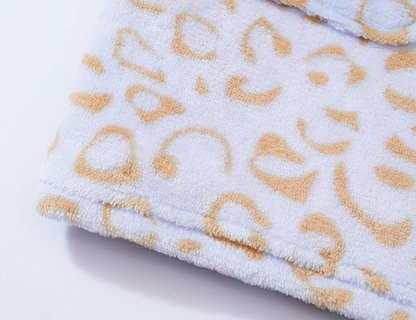 Leopard Cat Robe for Girls Fleece Toddler Kids Teen Hooded Bathrobe Size 4T - 18 Apparel & Accessories > Clothing > Sleepwear & Loungewear > Robes Kylie Max   