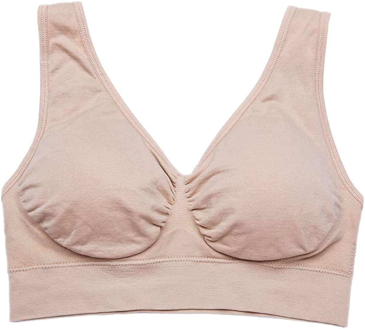 PRETTYWELL Sleep Bras for Women, Comfort Seamless Wireless Stretchy Sports Bra,3 Pack Yoga Bras, with Removable Pads Apparel & Accessories > Clothing > Underwear & Socks > Bras Kylie Max   