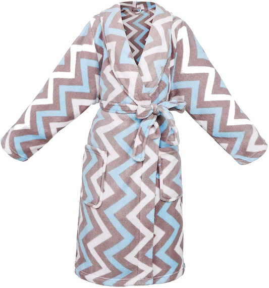 Kids Girls Boys Soft Plush Cover up with Long Sleeve Two Pockets Apparel & Accessories > Clothing > Sleepwear & Loungewear > Robes Kylie Max   
