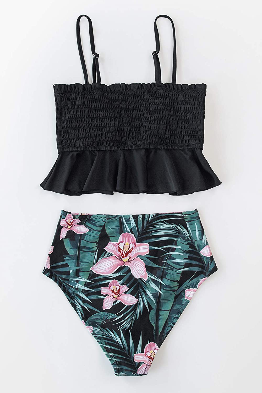 CUPSHE Women'S High Waist Bikini Swimsuit Ruffle Two Piece Bathing Suit  Kylie Max   