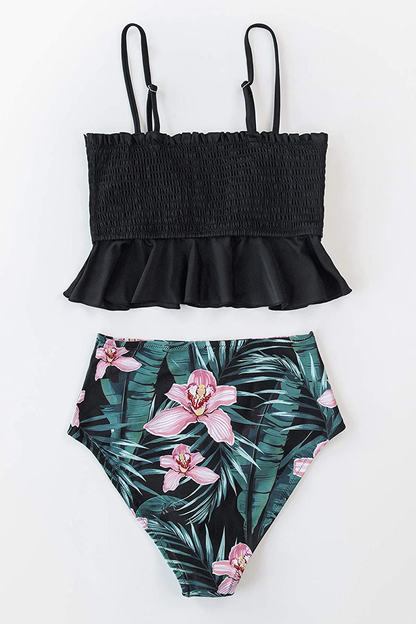 CUPSHE Women'S High Waist Bikini Swimsuit Ruffle Two Piece Bathing Suit  Kylie Max   